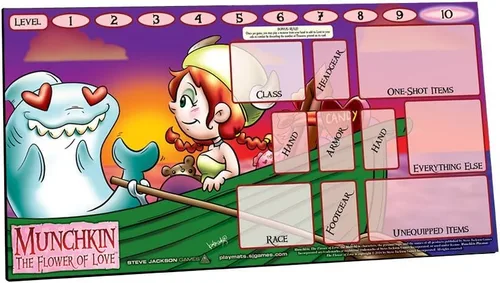 Miniatura 2 de Steve Jackson Games Munchkin Playmat: The Flower of Love Score Tracker Contador de niveles Accesorio de juego de cartas para adultos y niños