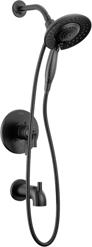 Miniatura 11 de Delta Faucet Saylor Serie 17 Grifo Combo Dorado para Bañera y Ducha con Cabezal de Ducha In2ition 2-en-1 con Rociador de Mano, Juego de Grifo