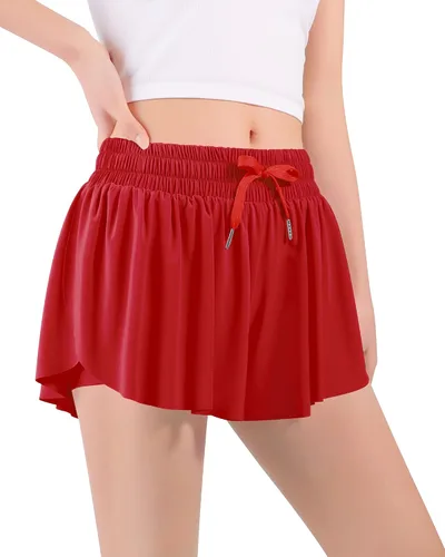 Miniatura 7 de Auranso Pantalones cortos fluidos con bolsillo 2 en 1 para niñas
