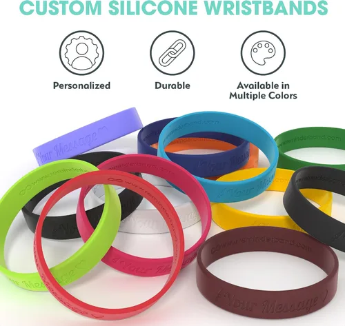 Miniatura 5 de Pulseras de silicona personalizadas de Reminderband, pulseras de silicona personalizadas, pulseras personalizables, pulseras personalizadas de goma