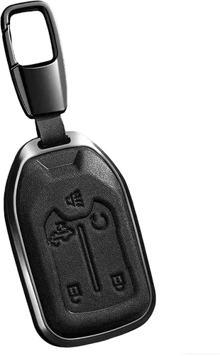 PEICHI Funda para llavero de cuero para automóvil para 2019-2023 Silverado Suburban Tahoe Acadia Terrain Yukon Key Sierra 1500 2500HD 3500HD