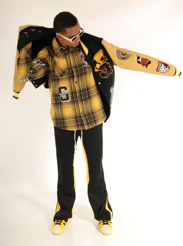 Miniatura 3 de SCREENSHOT VARSITY JACKET 3202 - Chaqueta de moda pesada acolchada para hombre, estilo urbano