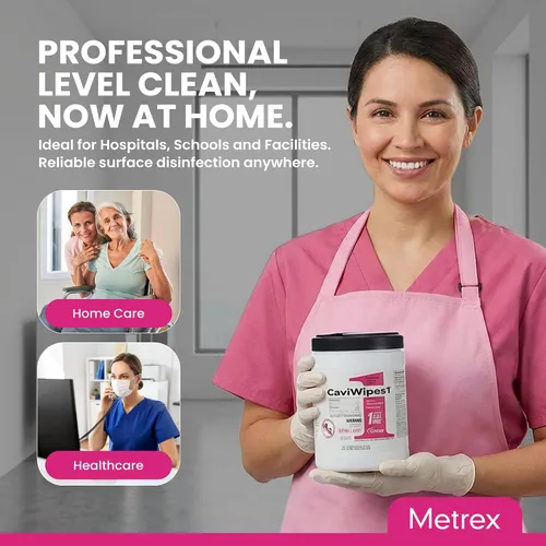 Miniatura 5 de Metrex CaviWipes1 Toallas desinfectantes de superficie XL – Toallitas desinfectantes no tejidas duraderas para superficies duras y no porosas