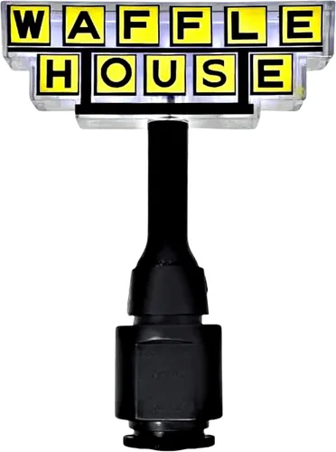 Waffle House Luz Nocturna Enchufable – Resplandor del Logotipo Clásico Inspirado en el Icónico Restaurante para Pasillos, Dormitorios y Amantes de