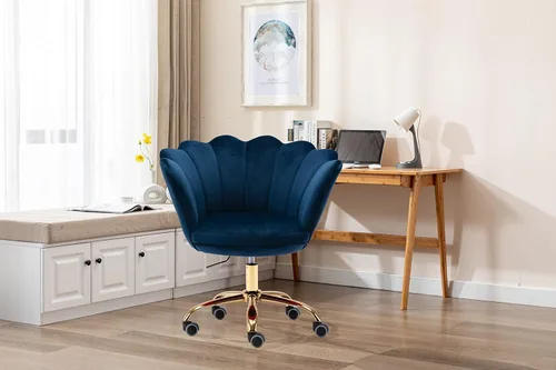 Miniatura 4 de Silla moderna de oficina en casa, silla de escritorio con ruedas, silla giratoria de tocador, silla de maquillaje, sillas ajustables en altura