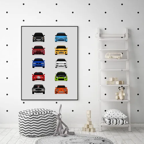 Miniatura 5 de Custom Car Posters Póster hecho a mano compatible con Fast and the Furious y la impresión de Best Cars Dominic Toretto Brian O'Connor – 8 x 10