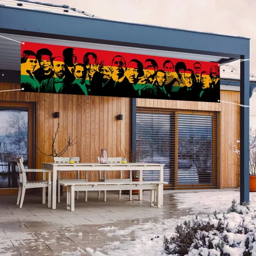 Miniatura 5 de Nepnuser Cartel de valla del mes de la historia negra Afroamericano National Holiday Party Decoración Famous People Home Garden Outdoor Hanging