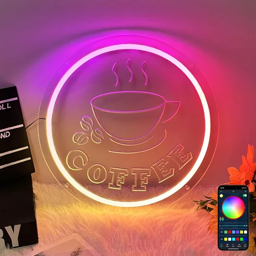 Miniatura 9 de Letrero de neón LED de café Letrero de barra de café con atenuación Letrero de café para restaurante, cafetería, bar de cerveza, tienda