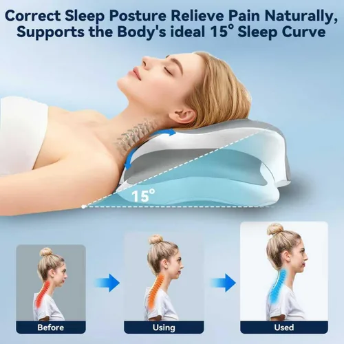 Miniatura 3 de Almohada para la apnea del sueño con dolor de cuello y alivio de ronquidos, almohada cervical ortopédica, almohada ergonómica de espuma