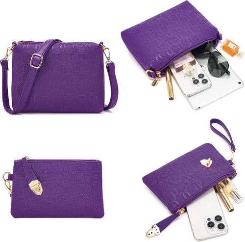 Miniatura 83 de Bolsos de mano de moda para mujer, bolsa de hombro, asa superior, bolsa de mano, juego de 4 piezas