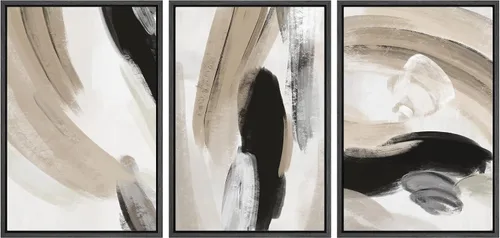 Miniatura 140 de SIGNFORD Impresión en Lienzo Enmarcado Conjunto de Arte de Pared Arte Abstracto Terroso en Tonos Marrón Profundo y Beige Arte Moderno Decorativo