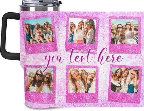 Miniatura 26 de Taza Personalizada de Viaje con Aislamiento al Vacío Personalizable con Tus Fotos y Texto Taza de Café Regalo de Navidad Cumpleaños