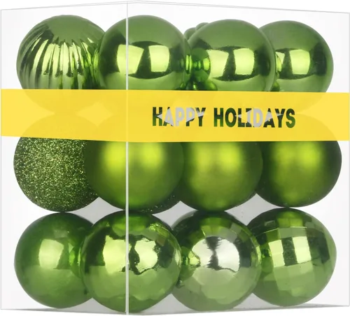 Miniatura 38 de Bolas de Navidad Grandes de 3.2" en Azul Bebé - Adornos para Árbol de Navidad, Bolas Colgantes Inastillables para Cumpleaños, Halloween, Boda