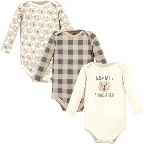Miniatura 46 de Hudson Baby Body unisex de algodón de manga larga para bebé, leopardo rosa rojo