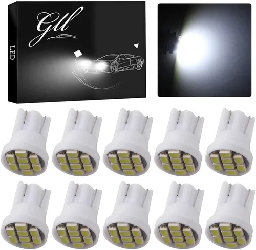 Miniatura 12 de Grandview Super brillante 80 lúmenes T10 cuña 194 168 2825 175 192 W5W azul alta potencia 1206 10-SMD luces LED bombilla placa interior mapa cúpula