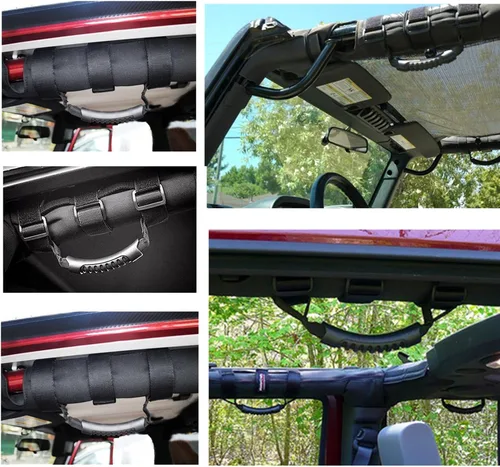 Miniatura 6 de KAFEEK Mango de barra antivuelco compatible con Jeep Wrangler TJ YJ JK (paquete de 2)