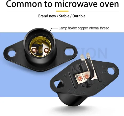 Miniatura 4 de Ruiandsion Bombilla de microondas Z187 T170 Soporte Base Reemplazo para Horno Universal Microondas Pera Lámpara Socket-W01