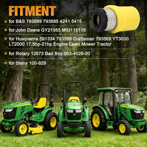 Miniatura 4 de 793569 793685 Filtro de aire para B&S 4241 5415 John Deere GY21055 MIU11511 LA125 LA115 E110 D120 115 110 100 para Bad Boy 063-4026-00 con Paquete