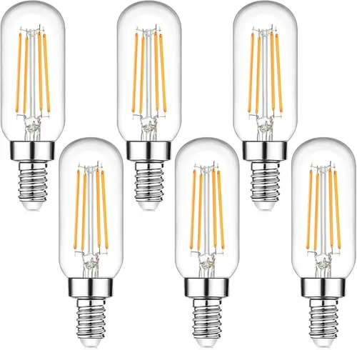 Miniatura 16 de Bombillas LED E12 Edison equivalente a 15 W, candelabro equivalente a 15 W, regulable, 2200 K, ámbar cálido, bombillas LED ámbar T6 ámbar 2 W 150 lm