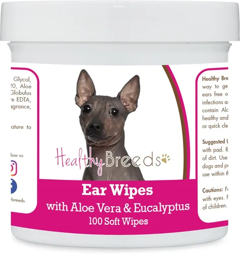 Miniatura 125 de Healthy Breeds Pastor alemán, silla de montar, toallitas de limpieza de oídos con aloe y eucalipto para perros, 100