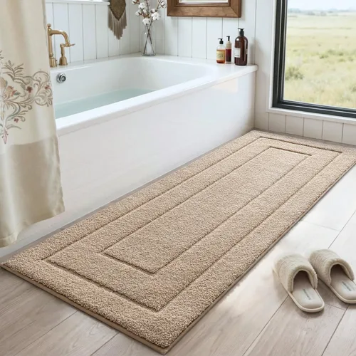 Miniatura 30 de DEXI - Alfombra de baño antideslizante, absorbente, de alta calidad, lavable a máquina, cómoda alfombra para cuarto de baño