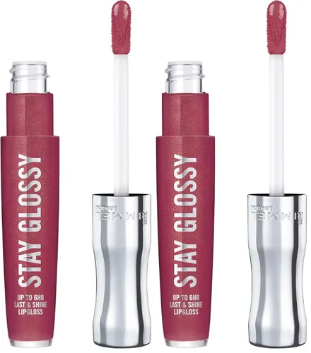 Miniatura 15 de Rimmel Stay Glossy Brillo de labios - Fórmula ligera y no pegajosa para color y brillo de labios - 130 Blushing Belgraves,.18oz Belgraves sonrojados