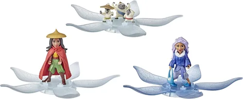 Miniatura 4 de Disney Princess Raya y el último dragón sorpresa caja ciega paquete de 3, 3 muñecas y 6 accesorios, juguete para niños de 3 años en adelante