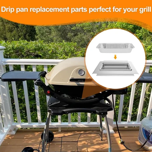Miniatura 4 de SafBbcue 80580 - Bandeja de grasa con 12 bolsas de goteo para parrilla Weber Q200 y Q300, bandeja de grasa para Weber Q2000 Q2200 Q200 Q220 Q3000