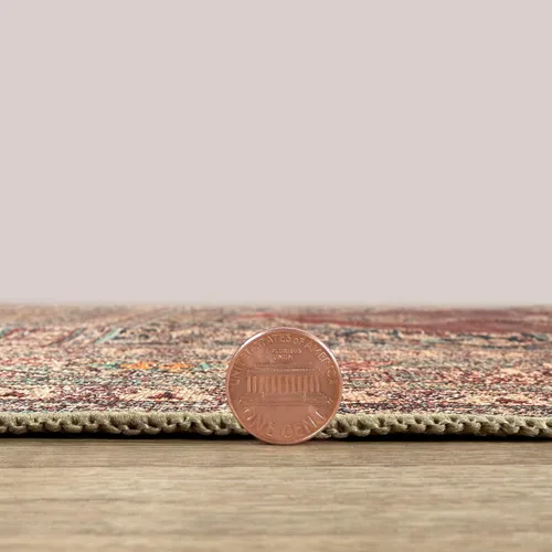 Miniatura 4 de Adiva Rugs Alfombra lavable a máquina de 6 x 6 pies con parte trasera antideslizante para sala de estar, dormitorio, baño, cocina, alfombra