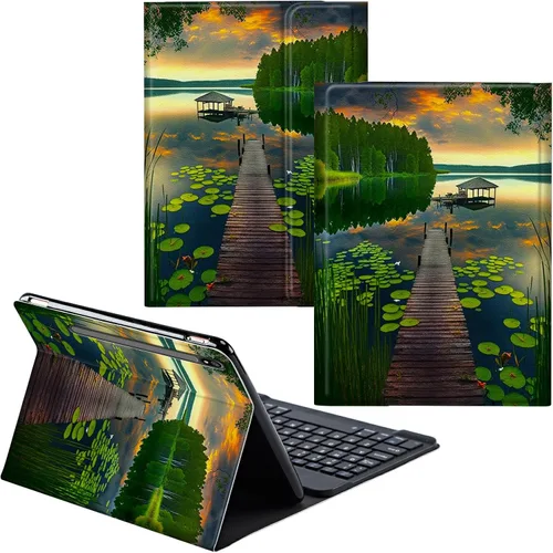 Miniatura 38 de Para Samsung Galaxy Tab S6 Lite Funda 2022/2020 Teclado Inalámbrico Desmontable Y Cubierta De Soporte De Cuero PU Funda Protectora Para Samsung