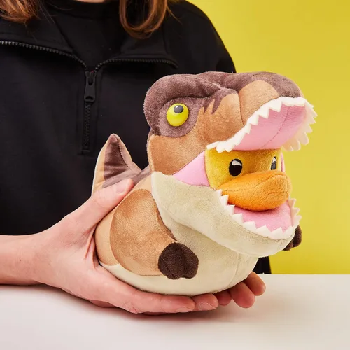 Miniatura 2 de Figura afelpada TUBBZ: figura coleccionable de Jurassic Park de tiranosaurio de cosplay, en forma de pato de goma suave afelpado T-rex (peluche)