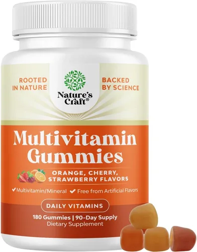 Miniatura 11 de Gomitas multivitamínicas diarias potentes para adultos - Mezcla de bienestar de vitamina D A C E B12 zinc y biotina - Gomitas de vitaminas