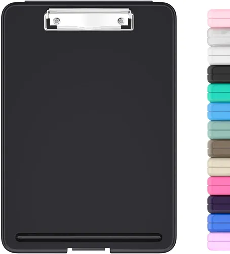 Miniatura 16 de Hongri Portapapeles con almacenamiento, 8.5 x 11 pulgadas, clip de enfermería, plegable para enfermeras, abogados, estudiantes, aula, oficina