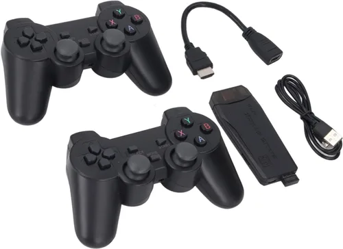 Miniatura 9 de Consola de juegos retro inalámbrica 4K controladores duales de 2.4 GHz, más de 20000 juegos clásicos, 9 emuladores Plug and Play HDMI Stick