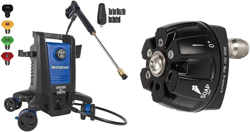 Westinghouse ePX3500 - Lavadora a presión eléctrica, 2500 PSI máx. 1.76 GPM máximo y lavadora a presión, accesorio de boquilla 6 en 1