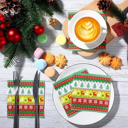 Miniatura 4 de Honoson Servilletas de Cóctel para Invitados de Papel Desechables para Bebidas y Cena Toalla de Mano para Suministros de Fiesta de Cumpleaños