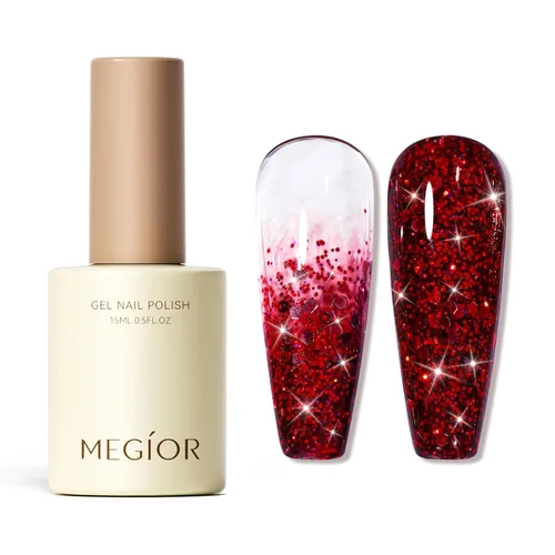 Miniatura 10 de MEGIOR Esmalte de uñas de gel blanco de 0.5 fl oz, color blanco antiguo, secado con luz UV, esmalte de gel francés, arte de uñas, salón de manicura
