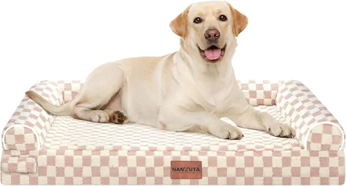 Miniatura 90 de Cama ortopédica lavable para perros medianos y grandes: cama con cojines de apoyo para perros medianos y grandes, cama impermeable de espuma tipo