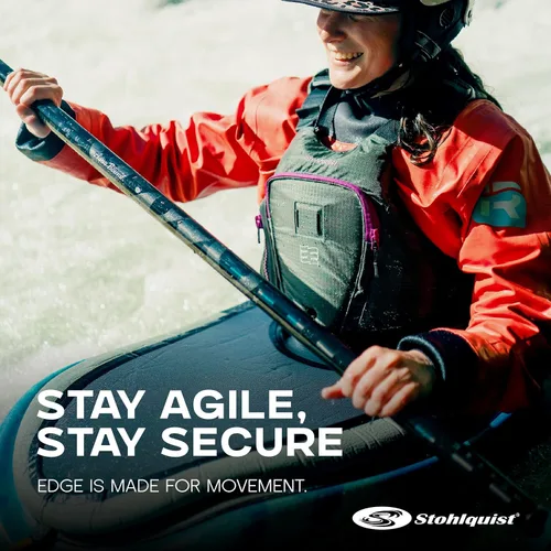 Miniatura 6 de Stohlquist Chaleco salvavidas Edge para adultos y niños, aprobado por la Guardia Costera de Estados Unidos, nivel 70N, para aguas bravas, kayak, SUP
