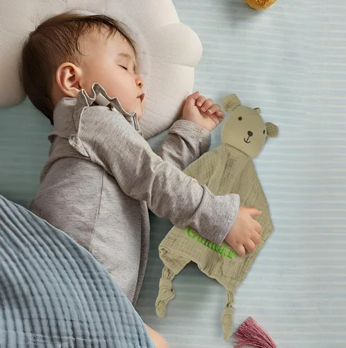 Miniatura 5 de Bear Loveys para bebés, mantas de seguridad para bebés, suaves para niños y niñas, regalos para baby shower, regalos personalizados para bebés