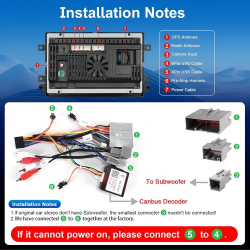 Miniatura 7 de Radio de Pantalla Táctil de 7 Pulgadas para Coche F150, Actualización Inalámbrica con Apple CarPlay y Android Auto para Ford F150 2004-2008, Android