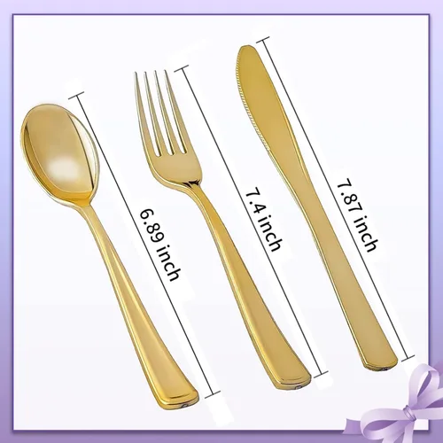 Miniatura 4 de 175 piezas de decoraciones de fiesta moradas y doradas, juegos de platos, tazas y servilletas moradas, platos desechables dorados para suministros