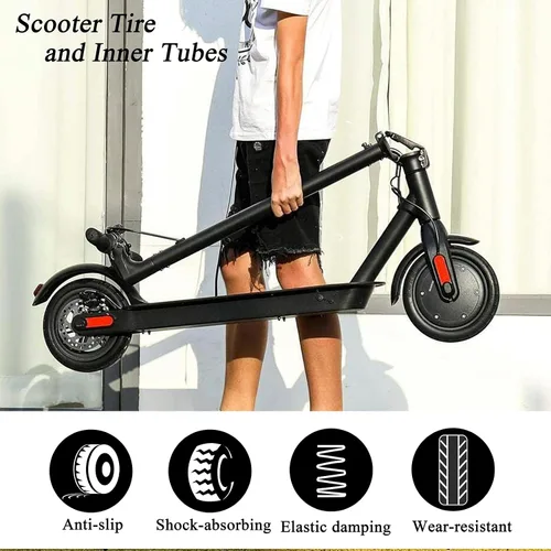 Miniatura 5 de Tubo de neumático de scooter de 8.5 pulgadas, ruedas de repuesto de scooter eléctrico de 8 1/2 x 2 y tubo interior, 50/75-6.1 compatible con Xiaomi