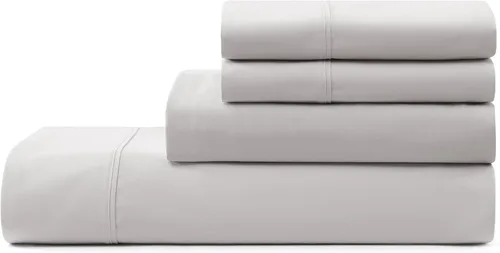 Miniatura 9 de UGG Juego de sábanas refrescantes de lujo de 4 piezas para cama King, con bolsillos profundos, ropa de cama prémium con 2 fundas de almohada, Blanco