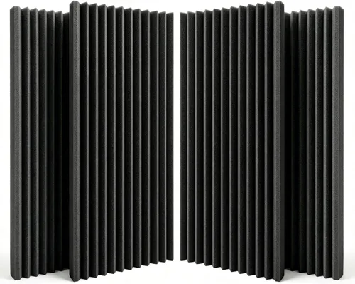 Miniatura 18 de SODOCT - Paquete de 12 paneles acústicos grandes, 47.2 x 23.6 x 0.4 pulgadas, paneles a prueba de sonido para paredes, paneles de absorción de Negro