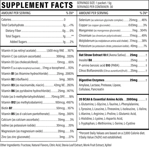 Miniatura 5 de Mezcla líquida de bebida multivitamínica en polvo con vitamina BCAA que no molesta tu estómago Diario Keto MultiVitamina para hombres y mujeres