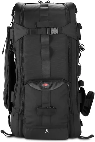 Miniatura 8 de Mochila impermeable para cámara DSLR grande con compartimentos para laptop de 17 pulgadas, cubierta para lluvia, soporte para trípode, funda