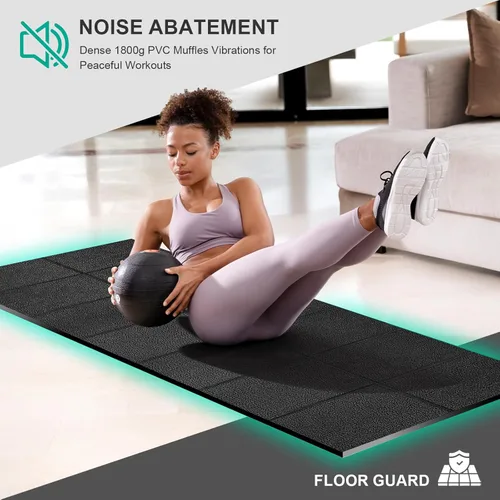 Miniatura 5 de Alfombrilla Plegable para Cinta de Correr, Almohadillas para Caminar, Alfombrilla para Equipo de Ejercicio de Bicicleta, 1/4 de pulgada de grosor