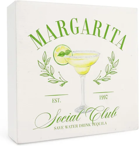 Miniatura 9 de Letrero de madera para bar de cóctel de margarita y tequila de cocina - Regalos modernos para amigos, divertido letrero de cocina de Los Tres Amigos