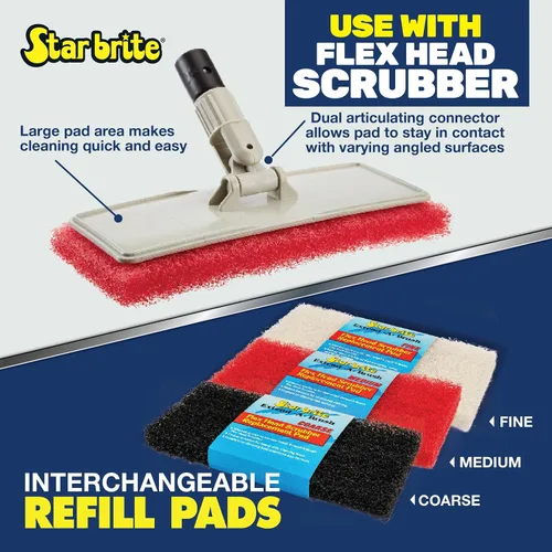 Miniatura 4 de STAR BRITE Repuesto de escoba de cabeza flexible (Mediano) (Rojo) (040126)